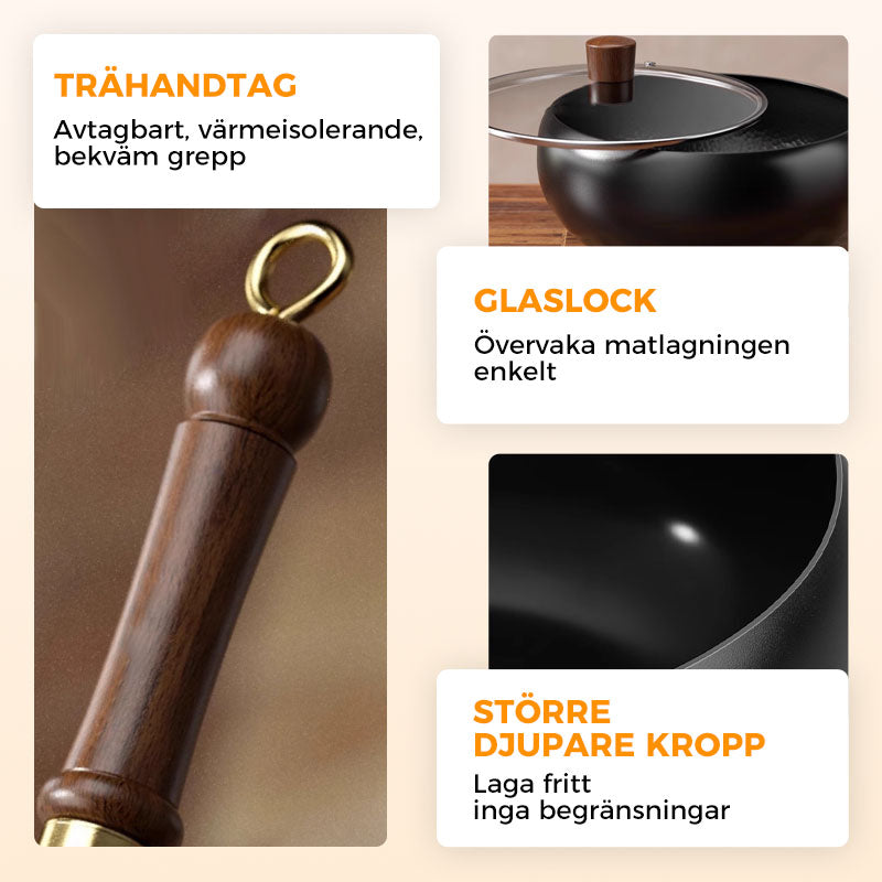 🎁🔥 Hållbar gjutjärnspanna – oemaljerad & presentklar!
