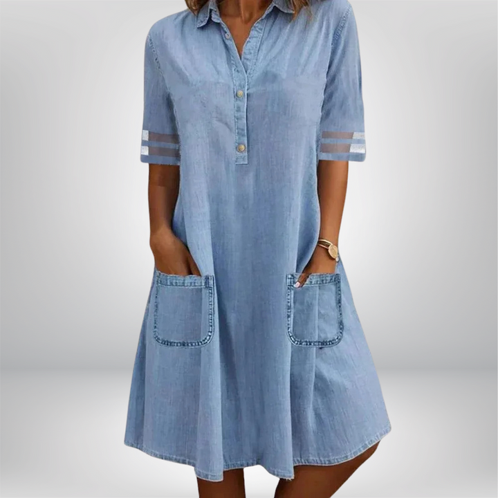 Freja - Lätt och luftig denimklänning