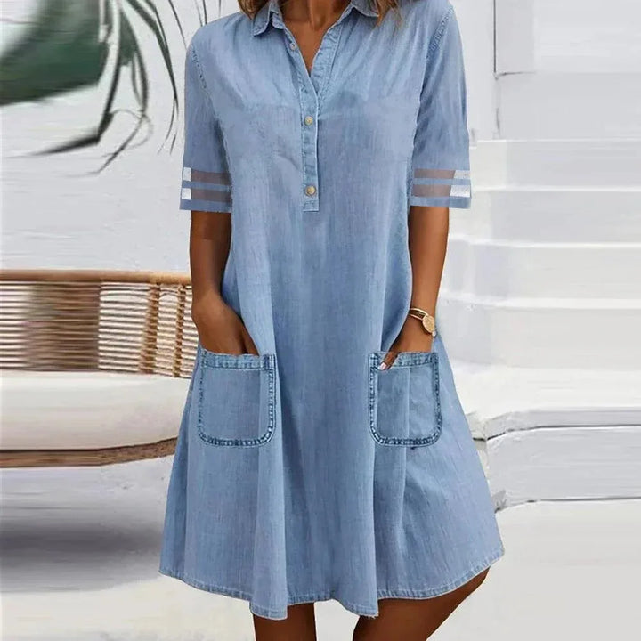 Freja - Lätt och luftig denimklänning